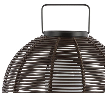 Jigu 22" Outdoor Woven Globe Asian LED Lantern - JONATHAN Y